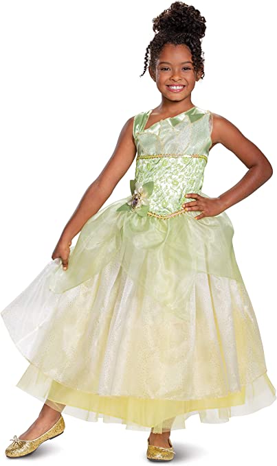 Tiana Dress Disney Princess Deluxe Toddler Costume 3T-4T by HalloweenStore.com
