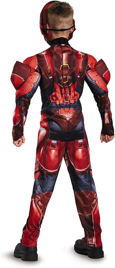 Halo Red Spartan Muscle Child Costume Medium 7-8 by HalloweenStore.com