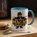 Magic Logo Coffee Mug — "Big Tim's Magic Emporium" Accent Mug (11/15oz) by Printify