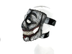 Genuine Leather Mask - GigaMyme Clown - Handmade Mime Full Face Cover for Halloween, Performance or Cosplay Costume by Rockwell Masks