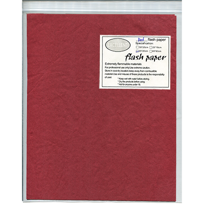 Flash Paper five pack(25x20cm) Red by Murphy's Magic Supplies, Inc.