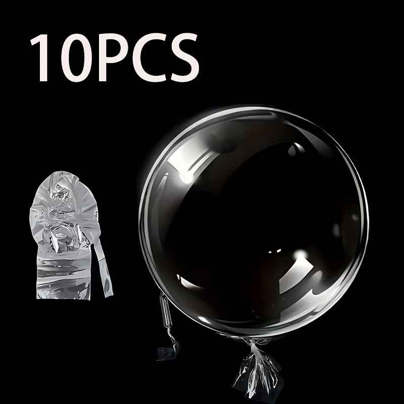 10pcs 26 Inch Enormous Transparent Balloons for Filling, 6 Mother'S Day Pre Stretched Ultra Wide Mouth Valentine'S Day Wave Balloons, Large Transparent Bubble Balloons for Weddings, Birthdays, And Party Decorations