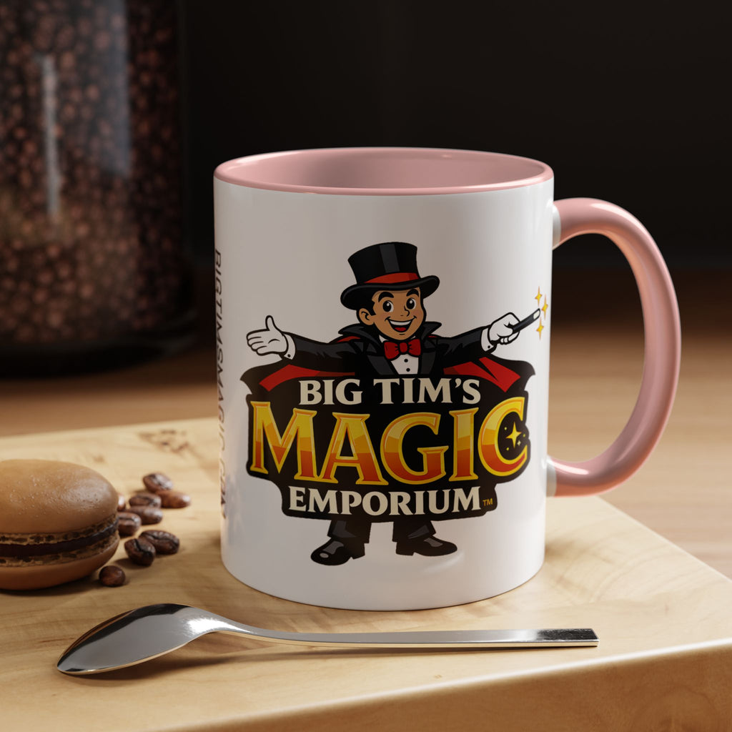 Magic Logo Coffee Mug — "Big Tim's Magic Emporium" Accent Mug (11/15oz) by Printify