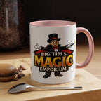 Magic Logo Coffee Mug — "Big Tim's Magic Emporium" Accent Mug (11/15oz) by Printify
