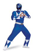 Blue Ranger Power Rangers Classic Deluxe Adult Costume XL 42-46 by HalloweenStore.com