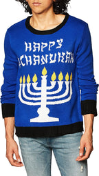 Chanukah Hanukkah Ugly Christmas Sweater Holiday Festive Medium by HalloweenStore.com