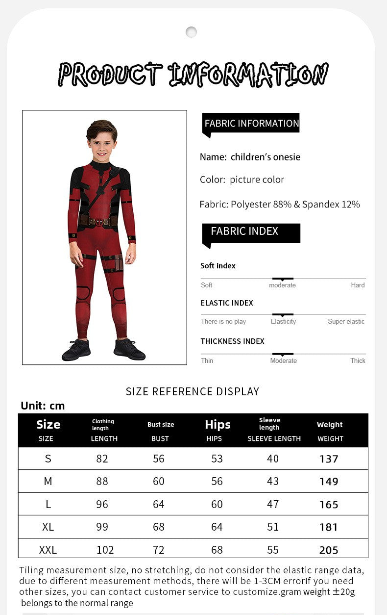 onepiece Halloween movie cos suit Deadpool 3 Wolverine costume playing suit printed jumpsuit by SHOMICOBOUTIQUE