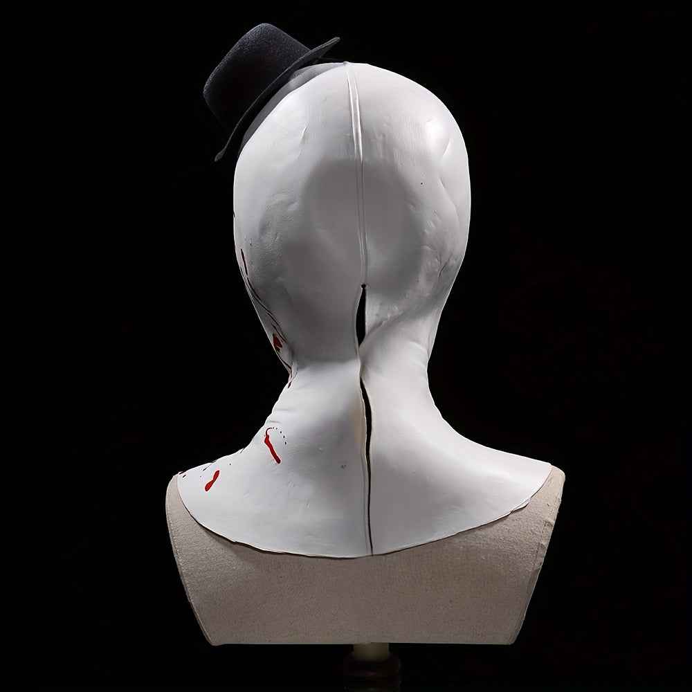 1pc Black Hat Clown Latex Mask, Classic Ghost Clown Mask with Hat - Halloween Christmas Costume Props, Men'S Stage Performance Accessories