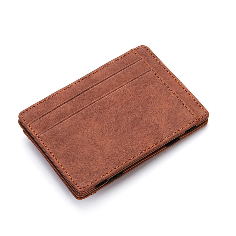 PU Creative Magic Wallet Flip Card Holder Men's Lady's Wallet Zipper Coin Purse Short by My Store