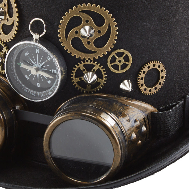 Heavy Metal Gear Compass Magic Hat Party Decor Goggles Hat by My Store