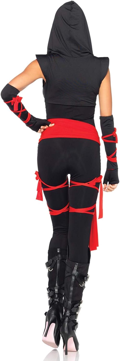 Women's 4 Pc Deadly Ninja Costume Halloween deadpool by SHOMICOBOUTIQUE
