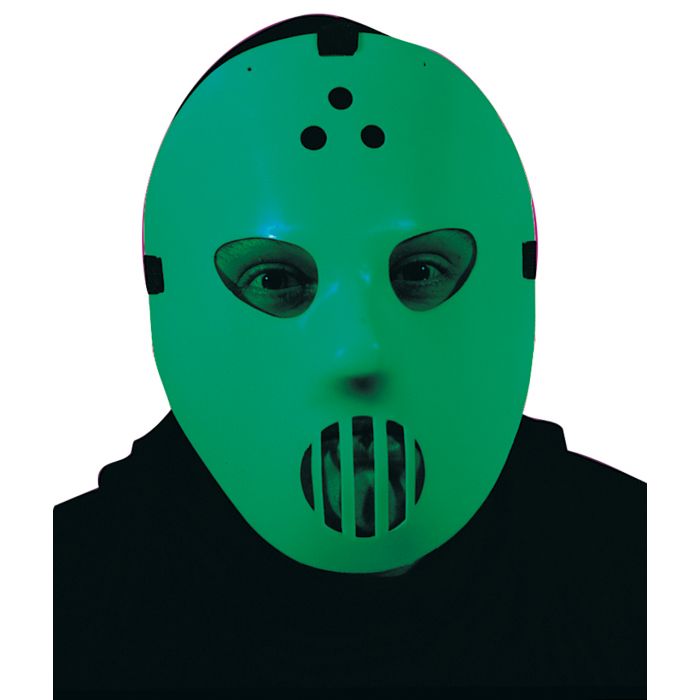 Glow In The Dark Goalie Friday the 13th Jason Hockey Mask by HalloweenStore.com