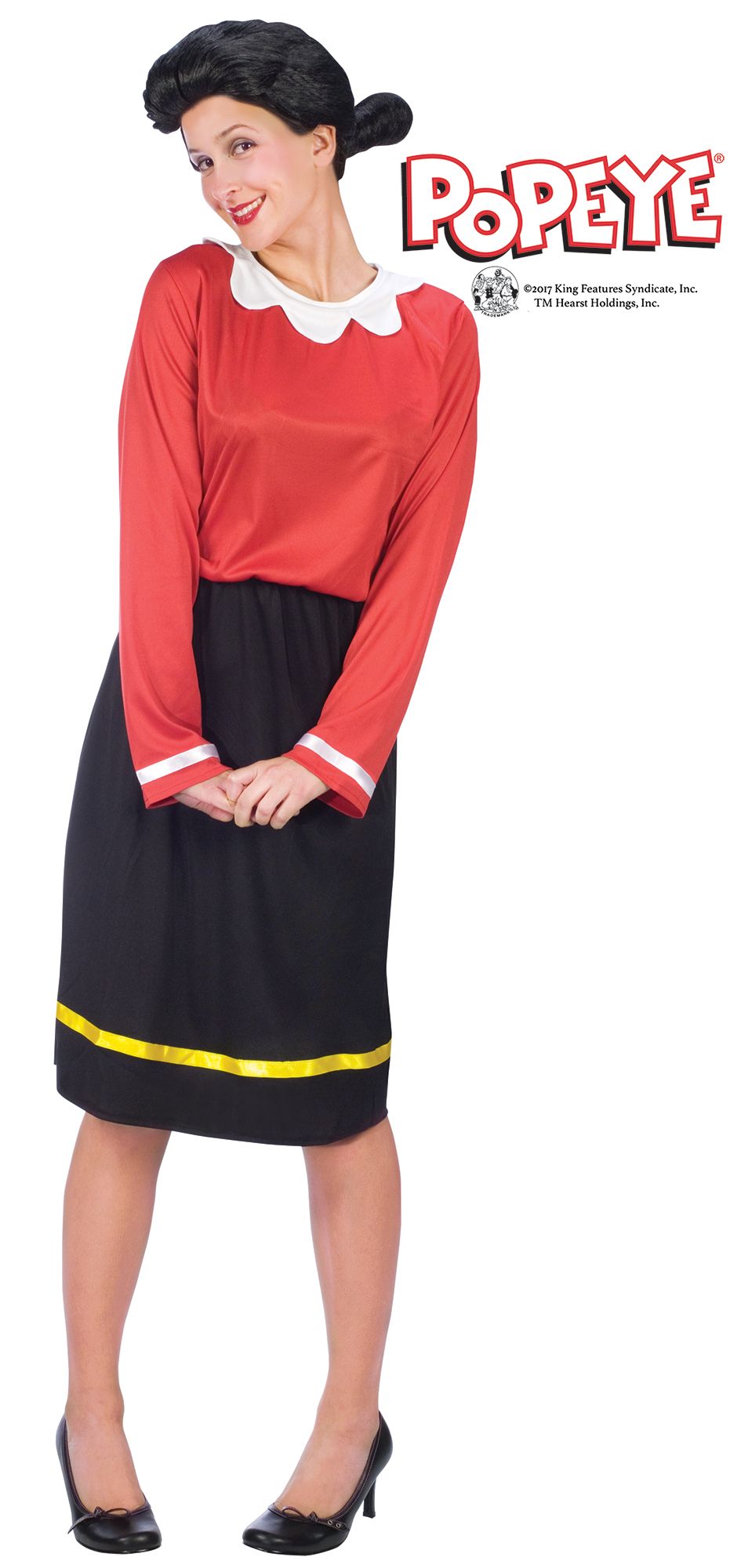 Olive Oyl Adult Costume Popeye Sailor Wife S/M 2-8 by HalloweenStore.com