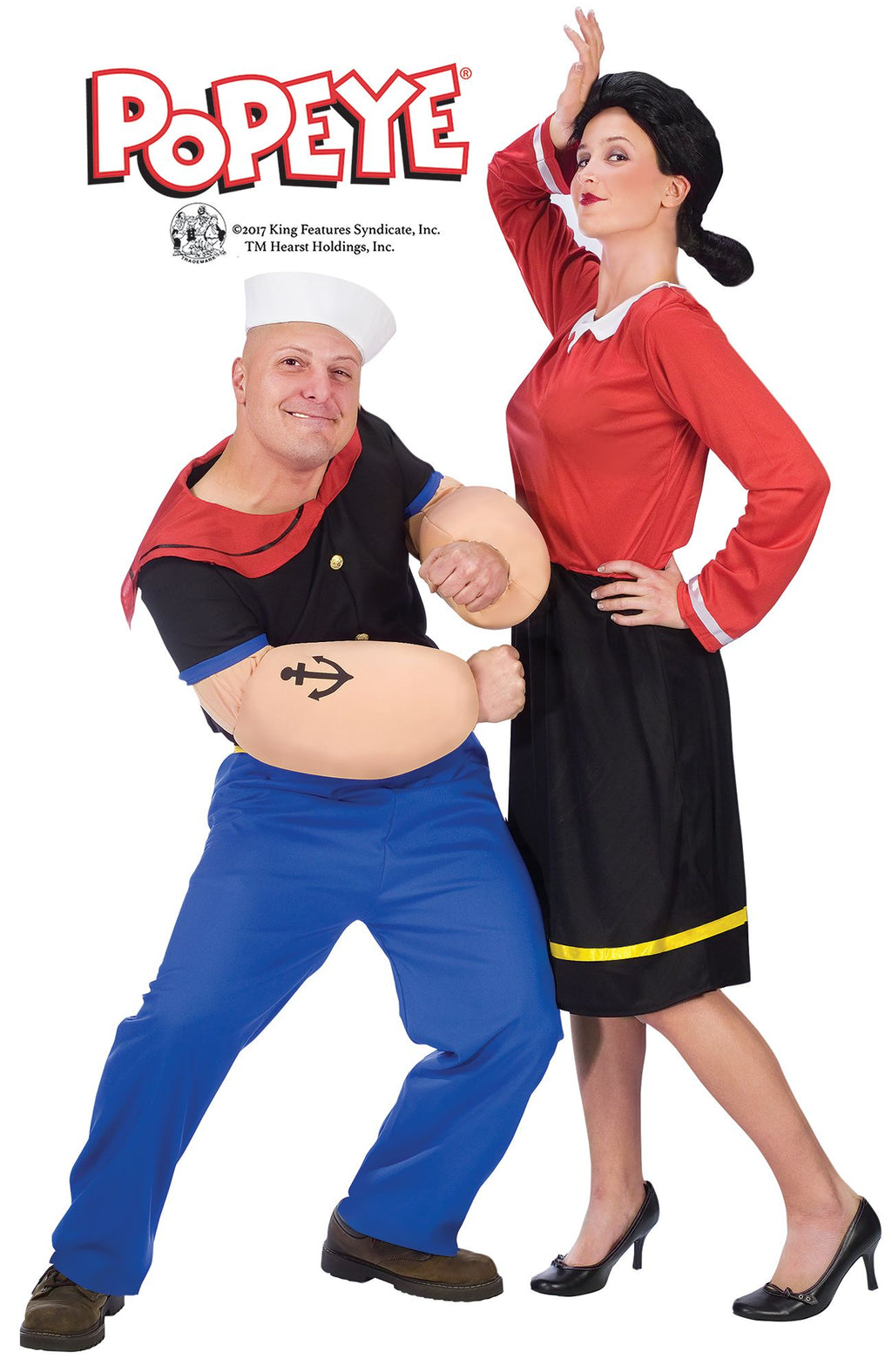 Olive Oyl Adult Costume Popeye Sailor Wife S/M 2-8 by HalloweenStore.com