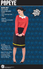 Olive Oyl Adult Costume Popeye Sailor Wife M/L 10/14 by HalloweenStore.com