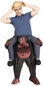 Carry Me Ride A Gorilla Monkey Adult Costume by HalloweenStore.com