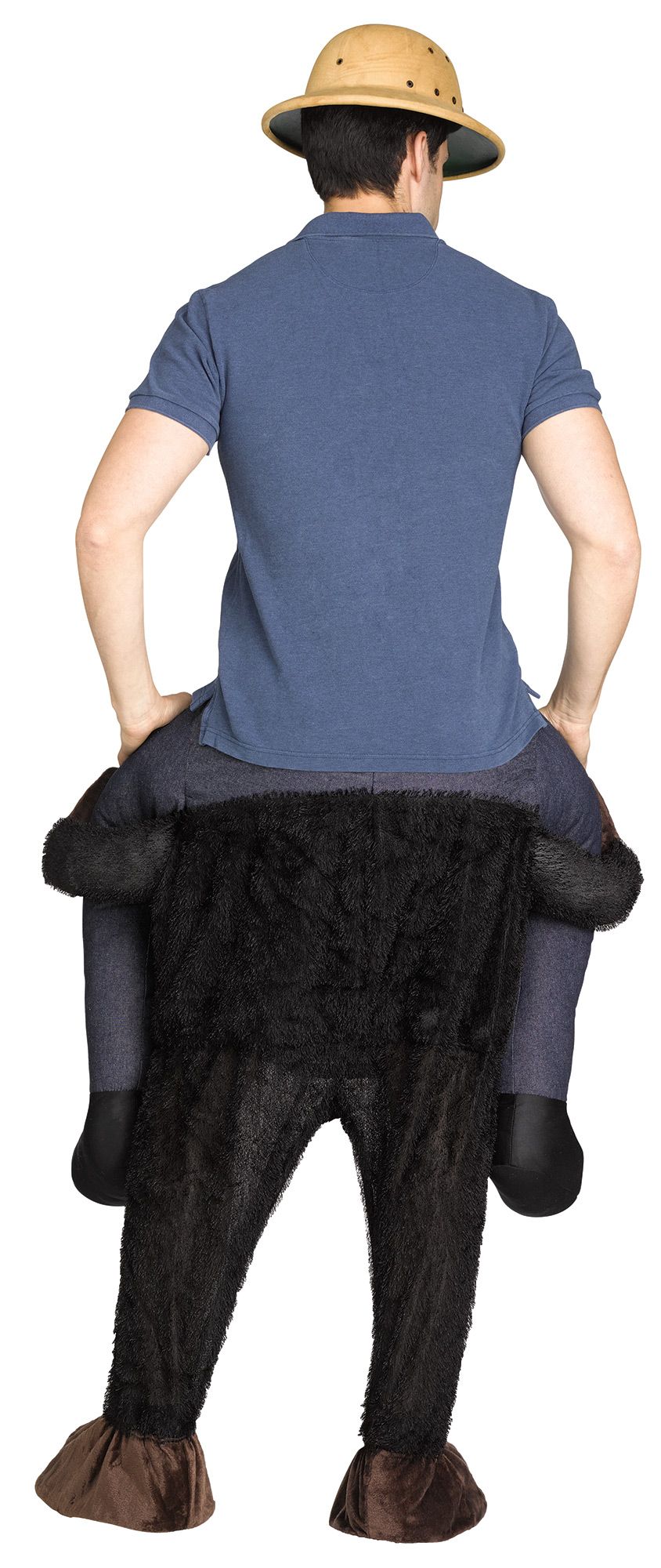 Carry Me Ride A Gorilla Monkey Adult Costume by HalloweenStore.com