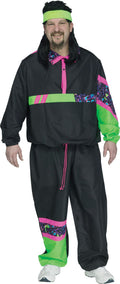 80's Men's Track Suit Retro Adult Costume Plus Size by HalloweenStore.com