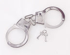 Metal Handcuffs Fake Costume Accessory with Keys by HalloweenStore.com