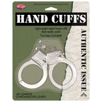 Metal Handcuffs Fake Costume Accessory with Keys by HalloweenStore.com
