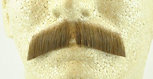 Light Brown Human Hair Gentleman Moustache 2011 by HalloweenStore.com