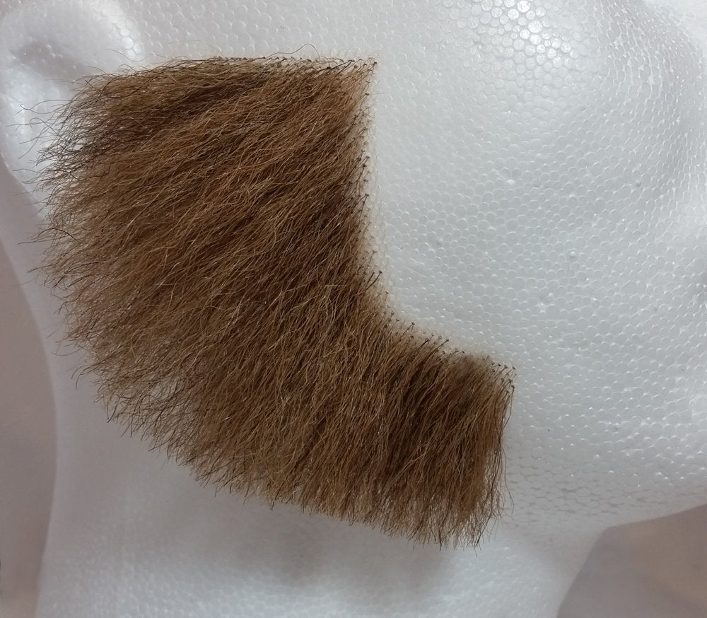 Light Brown 100% Human Hair European Elegant Mutton Chop Sideburns 2019 by HalloweenStore.com