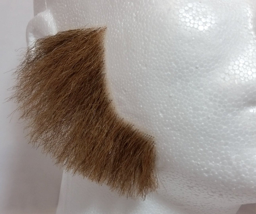Light Brown 100% Human Hair European Elegant Mutton Chop Sideburns 2019 by HalloweenStore.com