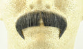 Dark Grey 100% Human Hair European Character Elegant Handlebar Mustache 2028 by HalloweenStore.com