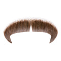 Light Brown 100% Human Hair European Character Elegant Handlebar Mustache 2028 by HalloweenStore.com