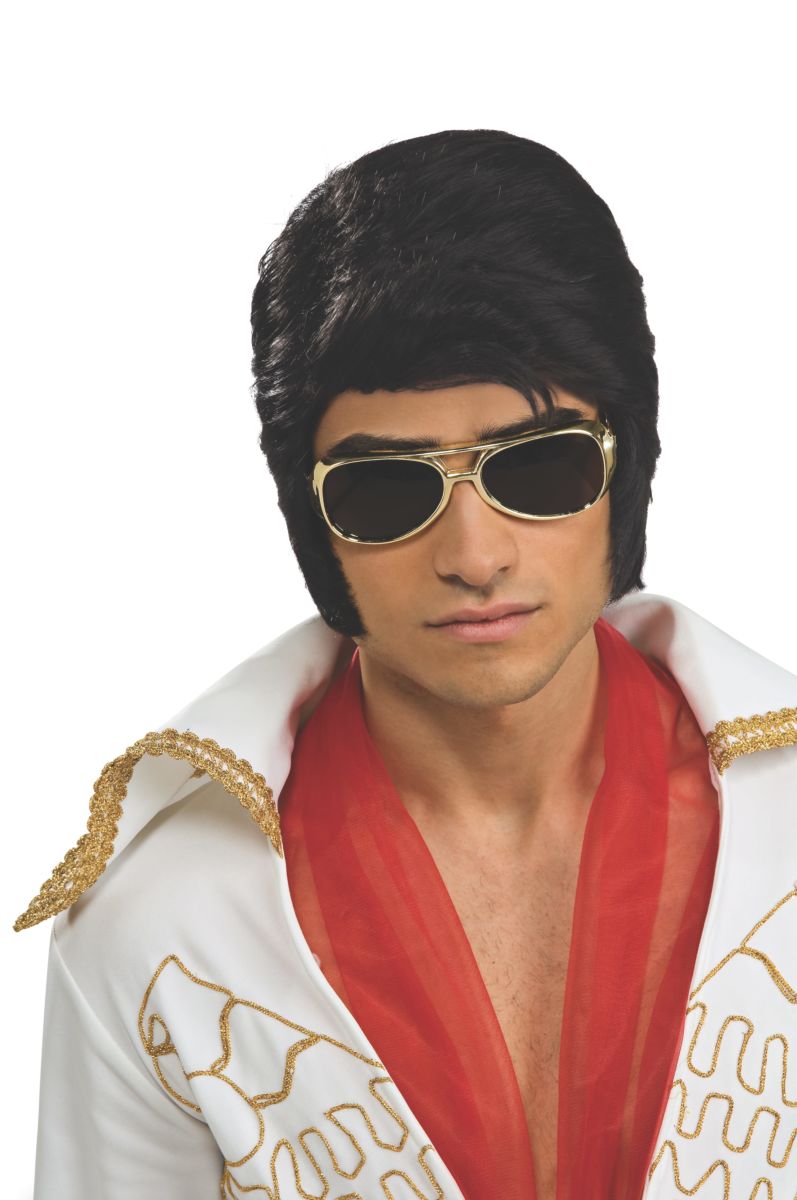 Deluxe Elvis Now Costume Wig with Sideburns 51790 by HalloweenStore.com