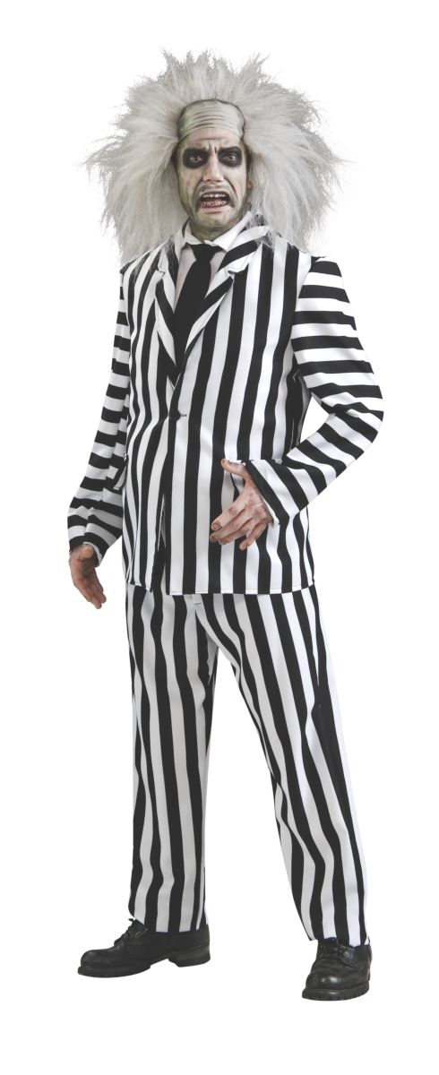 Deluxe Beetlejuice Adult Costume Standard Size by HalloweenStore.com
