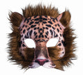 Leopard Mask 3D Screen Print Realistic Look Soft Face Mask Fur Adult Or Child by HalloweenStore.com