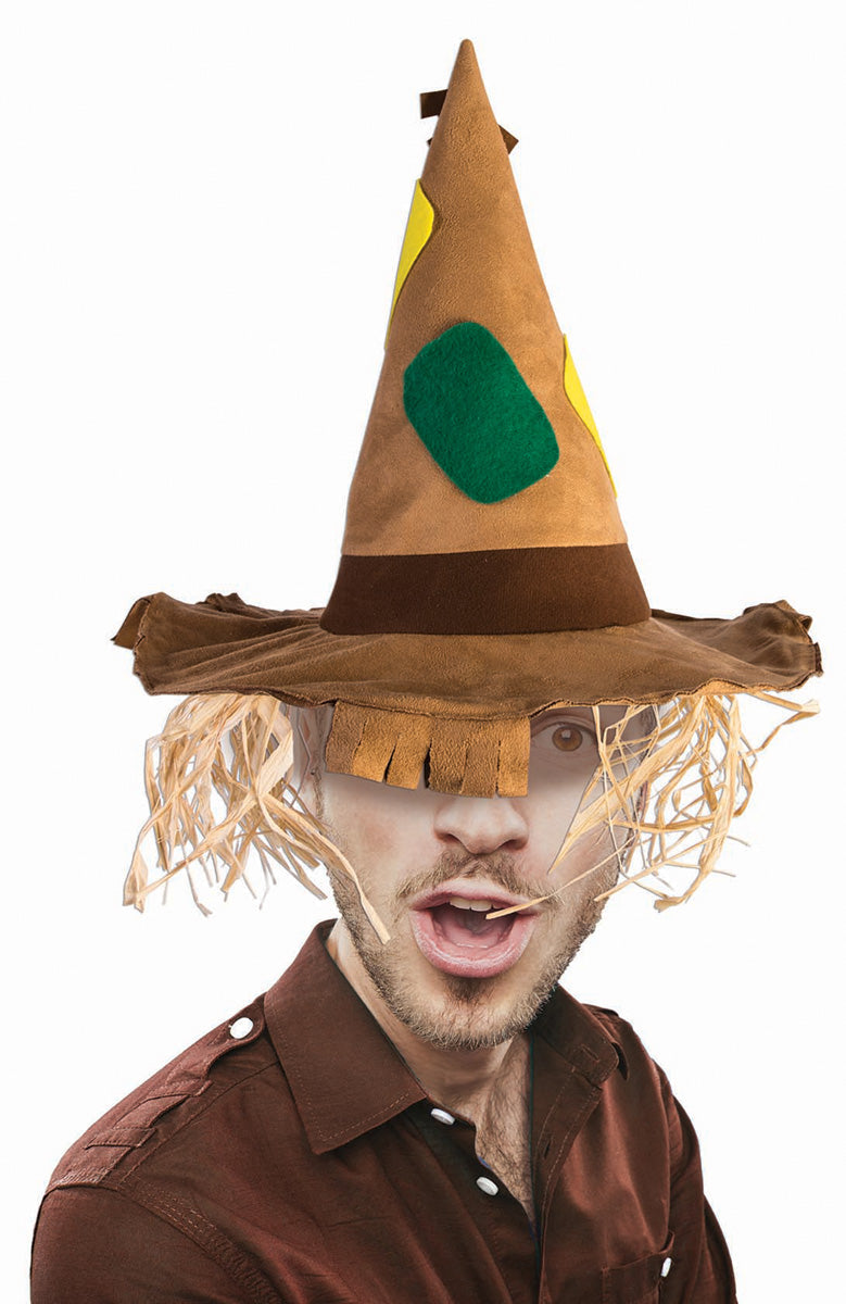 Patchwork Scarecrow Costume Brown Hat by HalloweenStore.com