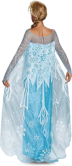 Elsa Frozen Prestige Ice Queen Dress Woman's Costume Adult X-Large 18-20 by HalloweenStore.com