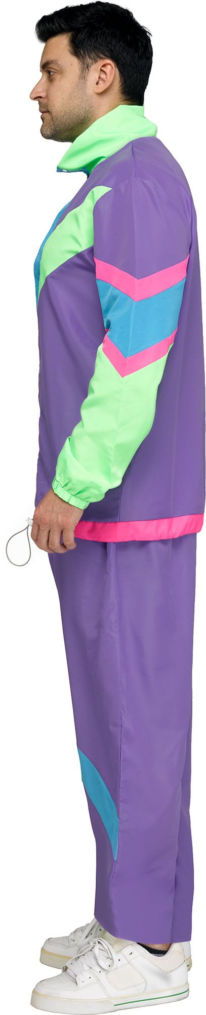 Hip 80's Retro Sweat Track Suit Adult Mens Costume Standard Size by HalloweenStore.com