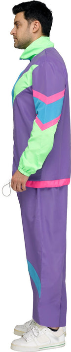 Hip 80's Retro Sweat Track Suit Adult Mens Costume Standard Size by HalloweenStore.com