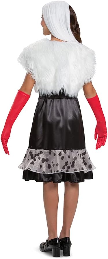 Cruella Black Dress Costume for Tweens Live Action Movie Large 10-12 by HalloweenStore.com