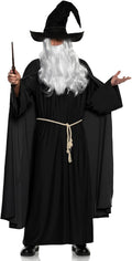 Men's Black Warlock Renaissance Wizard Adult Costume by HalloweenStore.com
