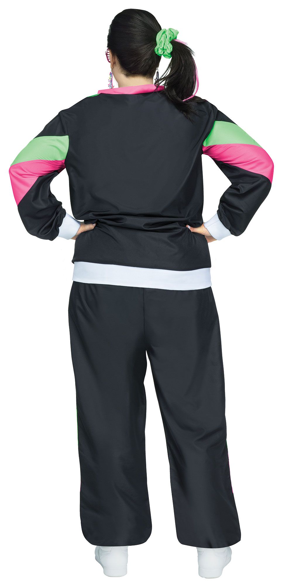 80's Track Sweat Suit Adult Costume 2X 22-24 by HalloweenStore.com
