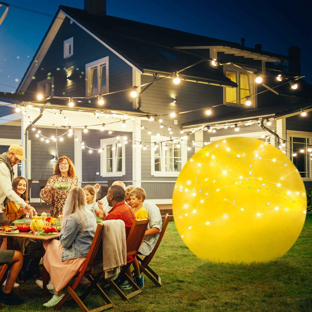 2pcs 72 Inch Enormous Balloons Round Large Human Egg Jumbo Balloons Inflatable Air Decorations for Birthday Party Wedding Engagement (Yellow)