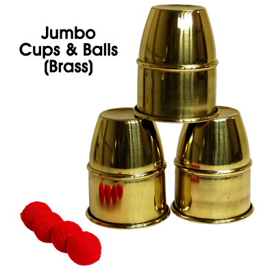 Jumbo Cups & Balls (Brass) by Premium Magic by Murphy's Magic Supplies, Inc.