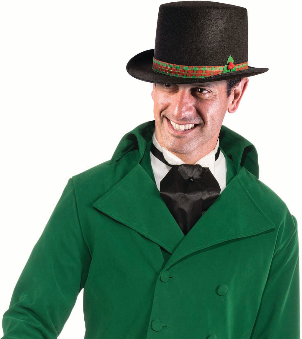 Caroler Top Hat Costume Accessory Adult Size by HalloweenStore.com
