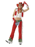 Sexy Lingerie Christmas Santa Red Cowboy Adult Costume by HalloweenStore.com