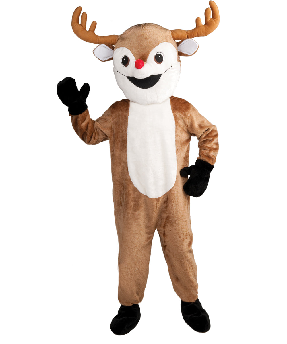 Deluxe Reindeer Christmas Mascot Adult Costume Size Standard by HalloweenStore.com