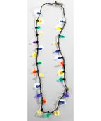 Christmas Light Bulb Necklace Light Up by HalloweenStore.com