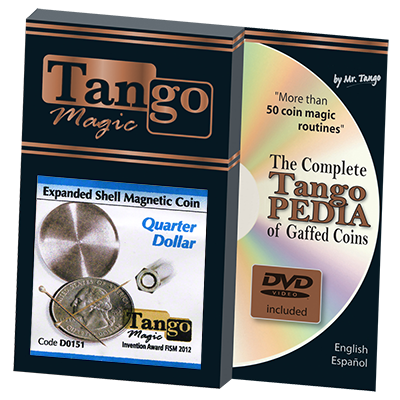 Expanded Shell Quarter Magnetic (D0151) by Tango by Murphy's Magic Supplies, Inc.