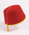 Red Fez Adult Costume Hat With Attached Tassel by HalloweenStore.com