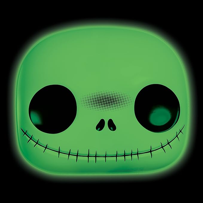 Jack Skellington Glow In The Dark Vacuform Funko Plastic Adult Mask by HalloweenStore.com