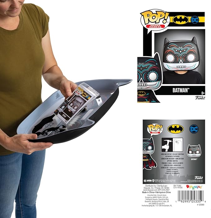 Pop! Funko Batman Day Of The Dead Vacuform Plastic Adult Mask by HalloweenStore.com