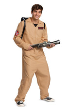 Ghostbusters and Proton Pack Jumpsuit Deluxe Adult Costume XL 42-46 by HalloweenStore.com